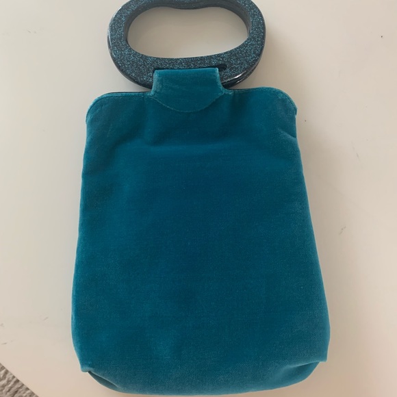 EDIE PARKER BLUE VELVET HANDLE BAG💙💙 - Picture 4 of 5